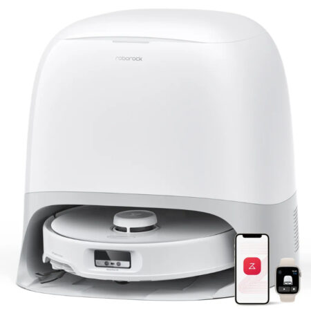 Aspiradora robot Roborock Qrevo Curv con mopa elevadora, sistema antienredos dual