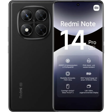 Redmi Note 14 Pro 5G 8GB + 256GB Smartphone Negro Medianoche