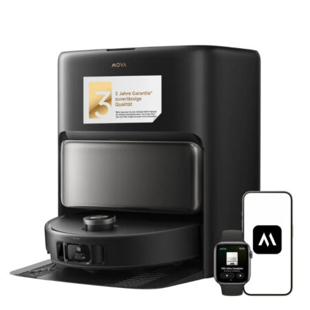 Robot aspirador y friegasuelos MOVA V50 Ultra con 24 000 Pa, vaciado automático