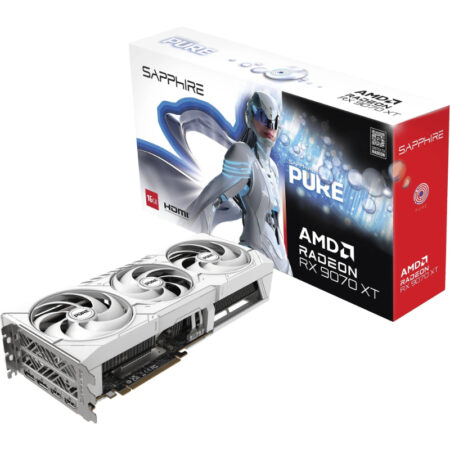 SAPPHIRE Radeon RX 9070 XT Pure, tarjeta gráfica (blanco, RDNA4, GDDR6, 2x DisplayPort, 2x HDMI 2.1)